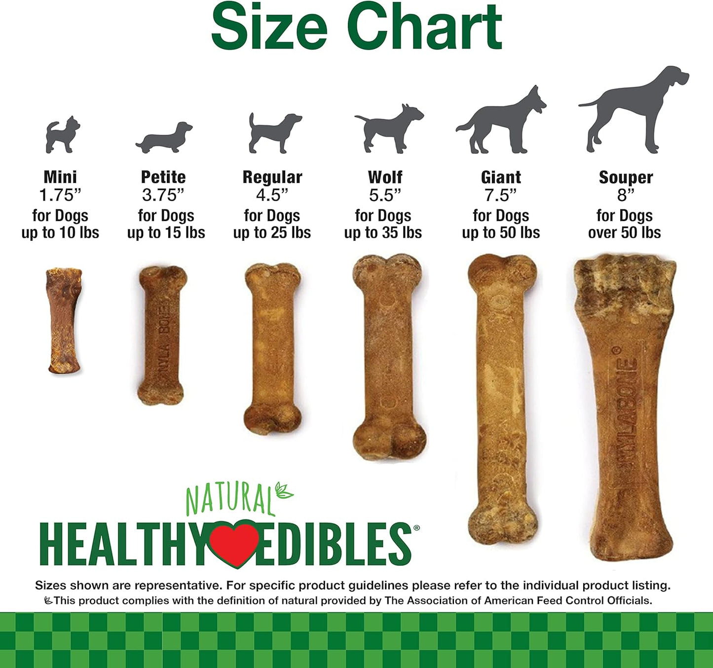 Healthy Edibles Natural Dog Chews Long Lasting Chicken Flavor Treats for Dogs, X-Small/Petite (8 Count)