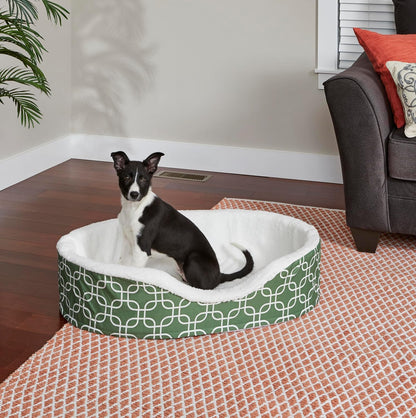 Orthoperdic Egg-Crate Nesting Pet Bed W/ Teflon Fabric Protector, Large Green