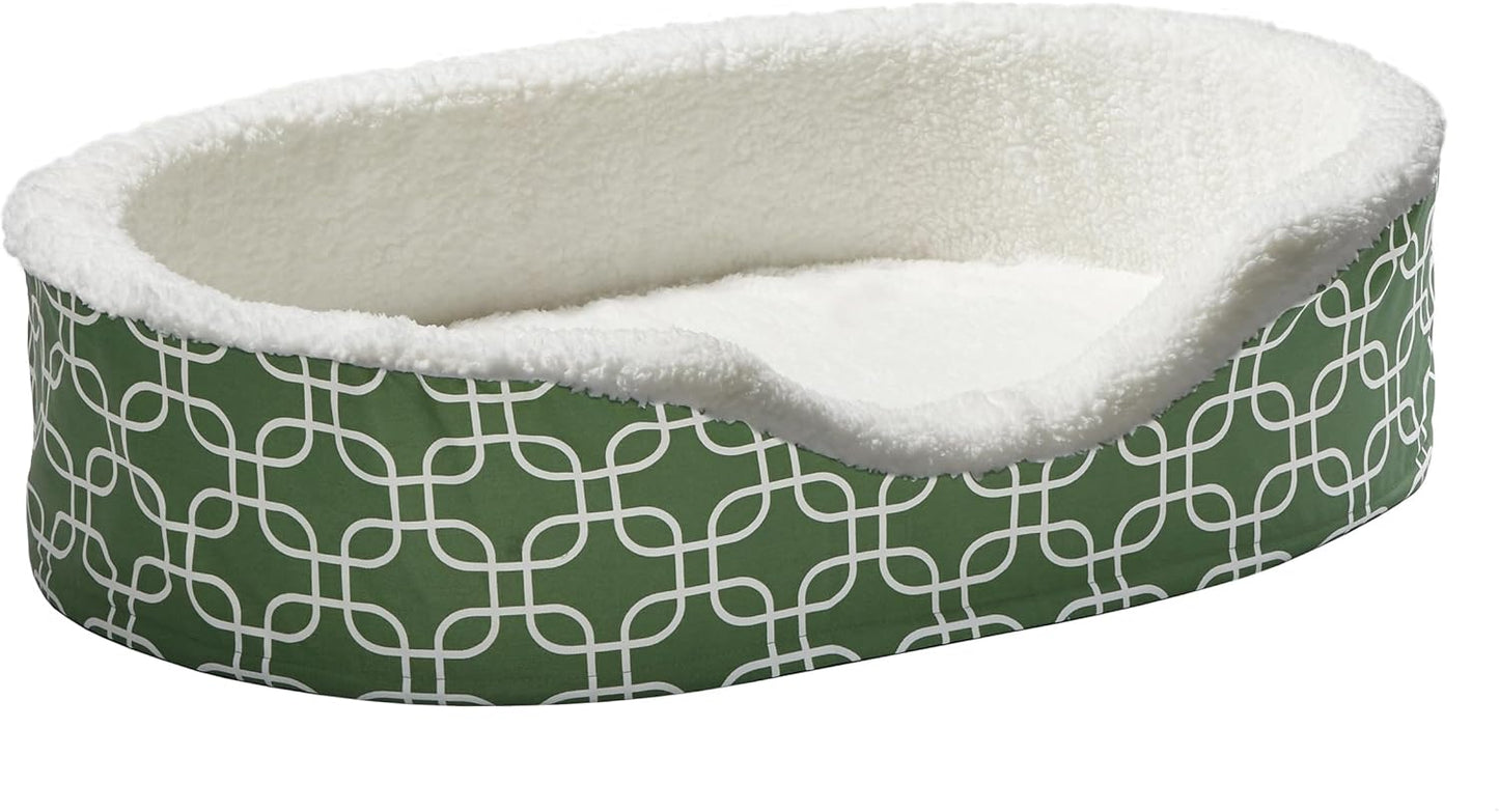 Orthoperdic Egg-Crate Nesting Pet Bed W/ Teflon Fabric Protector, Large Green